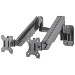 Soporte Monitor Manhattan Universal Pared para 2 Monitores 17" a 32" Pistón Hasta 8 Kg
