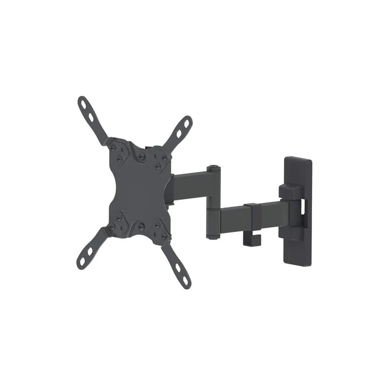 Soporte Manhattan Para TV plana de 13pulg hasta 42, Doble Articulacion, hasta 20kg, Color Negro