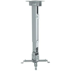 Soporte Manhattan para Proyector Muro/ Techo, Movimiento articulado, hasta 20kg, Color Plata