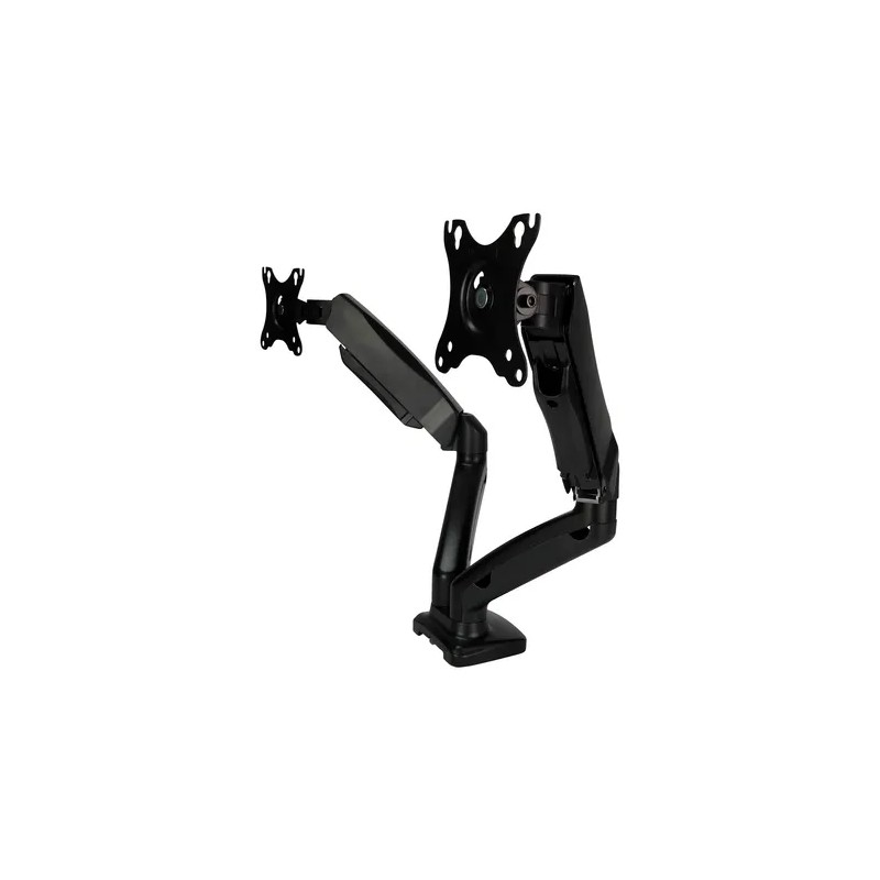 Soporte GameFactor MAG600, brazo dual para monitores hasta 27 pug, 6.5 K por monitor, VESA
