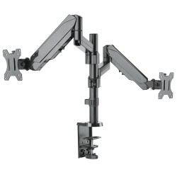 Soporte de Escritorio 2 Monitores 17 Hasta 32 Pulgadas Manhattan Hasta 8Kg Negro