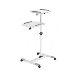 Soporte de Carrito Manhattan para Proyectores/Laptop Altura Ajustable Color Gris-Blanco