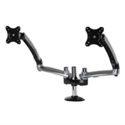 Soporte de Brazo de Escritorio Peerless para dos Pantallas de Hasta 29" Color Negro