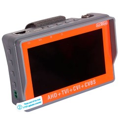 SAXXON TES07MC- Probador de video de pulsera hasta 5MP/ CVI/ TVI/ AHD/ Pantalla de 4 pulgadas/ Bateria 2.6AH/ Voltaje de salida 