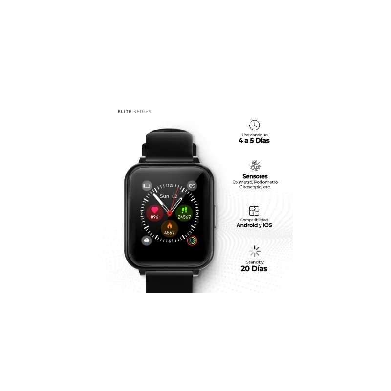 Reloj Digital Acteck Smartwatch Motion Ultra SW670 Bluetooth 5.2 Android/iOS Negro Resistente al Polvo