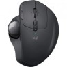 Raton Logitech MX Ergo, Optico, Bluetooth, Resolucion 380 DPI, mano derecha, Color Negro, Alcance 10 m