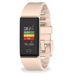 MyKronoz ZeTrack - Dorado - rastreador de actividad con banda - rosa - pantalla luminosa 0.96" - Bluetooth - 20 g