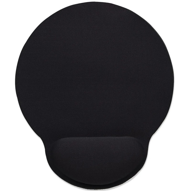 Mousepad Manhattan con descansa muneca tipo gel, Color Negro