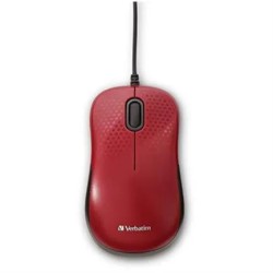 Mouse Verbatim silent Optico, usb 2.0, Color Rojo