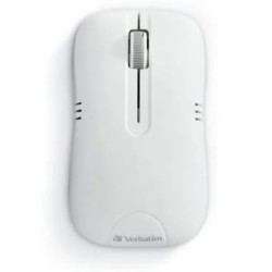 Mouse Verbatim inalambrico optico, 1200 DPI, Nano Receptor puerto Usb 2.0, pila AA Incluida, Color blanco