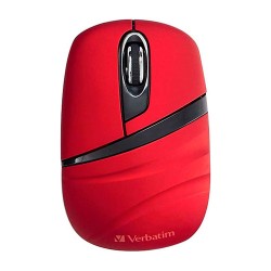 Mouse Verbatim inalambrico mini, 1000 DPI, usb 2.0, Bateria AAA, Color rojo