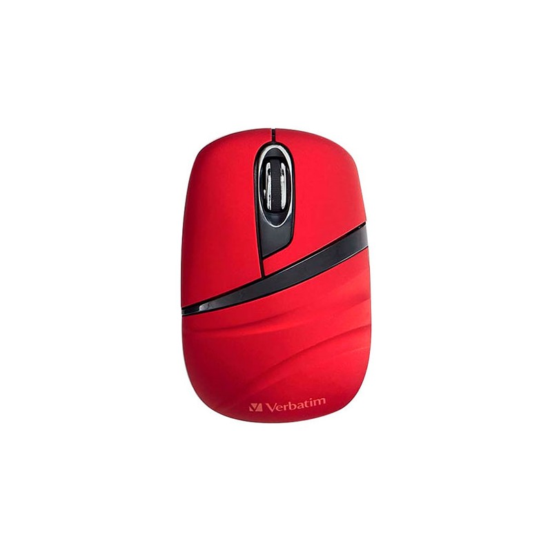 Mouse Verbatim inalambrico mini, 1000 DPI, usb 2.0, Bateria AAA, Color rojo