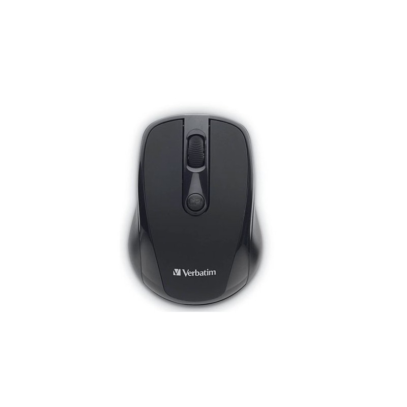 MOUSE VERBATIM BRAVO INALAMBRICO, MICRO RECEPTOR USB 2.0, 2.4GHZ, 2 BATERIAS AAA, COLOR NEGRO