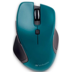 Mouse Verbatim Blue LED, 1600 DPI, USB tipo C, Bateria AA, Color turquesa
