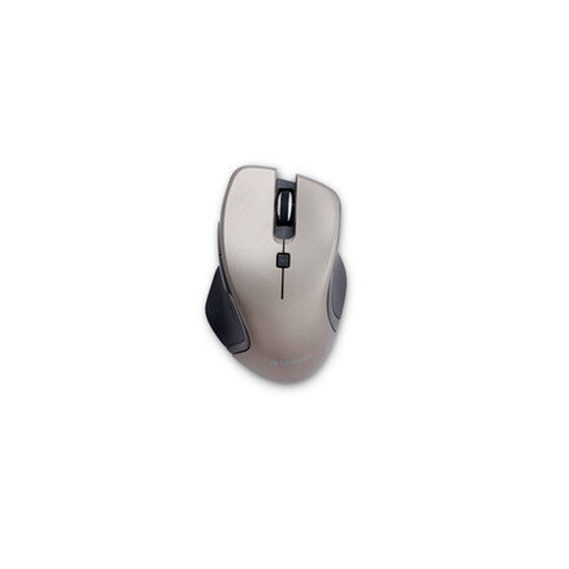 Mouse Verbatim Blue LED, 1600 DPI, USB tipo C, Bateria AA, Color Grafito