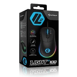 Mouse Sharkoon Optico USB Alámbrico RGB 5000 DPI Gamer Light2 100