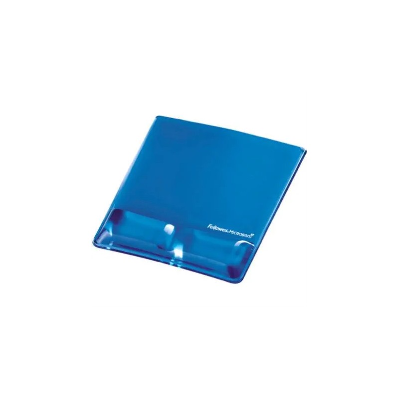Mouse Pad Fellowes Gel Canal Ergonómico C/Descansa Muñecas Color Azul