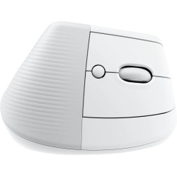 Mouse Optico Vertical Logitech Lift, 6 Botones, 4000 DPI, interfaz RF inalambrico + bluetooth, Color Blanco