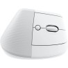 Mouse Optico Vertical Logitech Lift, 6 Botones, 4000 DPI, interfaz RF inalambrico + bluetooth, Color Blanco