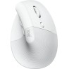 Mouse Optico Vertical Logitech Lift, 6 Botones, 4000 DPI, interfaz RF inalambrico + bluetooth, Color Blanco