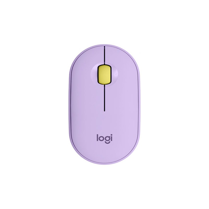 Mouse Óptico Logitech Pebble M350 Ambidiestro RF Inalámbrico Bluetooth 2.40GHz 1000DPI Lavanda
