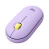 Mouse Óptico Logitech Pebble M350 Ambidiestro RF Inalámbrico Bluetooth 2.40GHz 1000DPI Lavanda