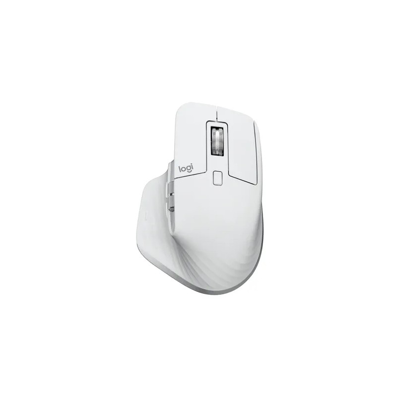 Mouse Optico Logitech MX Master 3S, 7 Botones, 8000 DPI, inalambrico, bluetooth, Recargable, Plata/Blanco