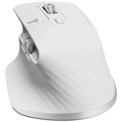 Mouse Optico Logitech MX Master 3S, 7 Botones, 8000 DPI, inalambrico, bluetooth, Recargable, Plata/Blanco