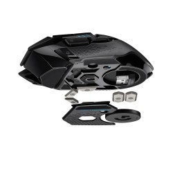 Mouse Optico Gaming Logitech G502, Lightspeed, Sensor Hero 25600 dpi, 11 Botones Programables, 6 pesas Estabilizadoras, Negro