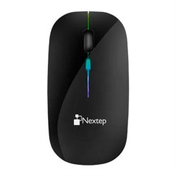 Mouse Nextep Optico Ne-412P Inalámbrico Rf 1600 DPI Negro