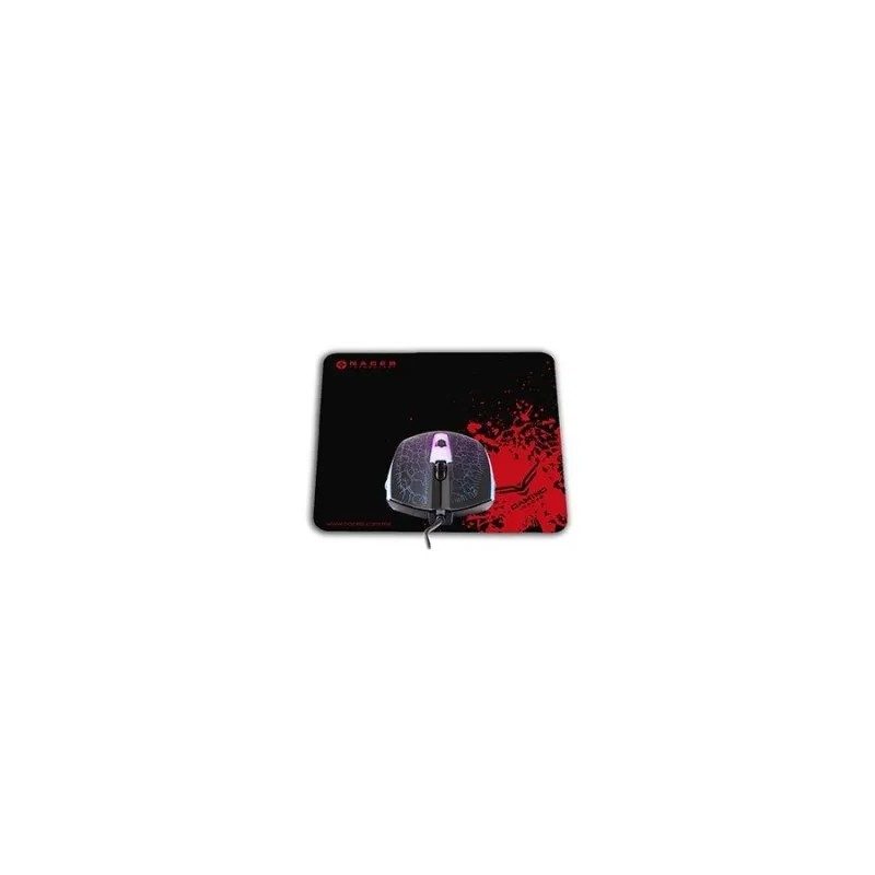 Mouse Naceb Optico USB 1200 DPI + Tapete para Mouse, MousePad Gamer Negro Kit