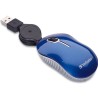 MOUSE MINI VERBATIM OPTICO, CABLE RETRACTIL, USB 2.0, COLOR AZUL