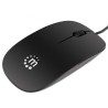 Mouse Manhattan Optico USB Silueta 1000 DPI Alámbrico Negro