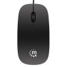 Mouse Manhattan Optico USB Silueta 1000 DPI Alámbrico Negro