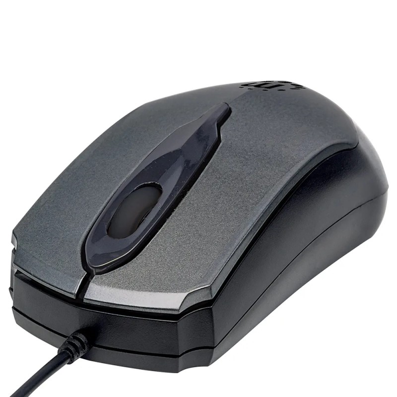 Mouse Manhattan Optico USB Edge 1000 DPI Alámbrico Gris
