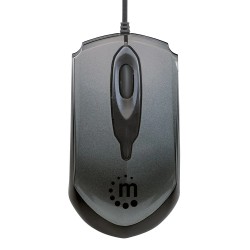 Mouse Manhattan Optico USB Edge 1000 DPI Alámbrico Gris