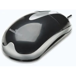 Mouse Manhattan Óptico Clásico MH3 USB 1000dpi Color Negro-Plata