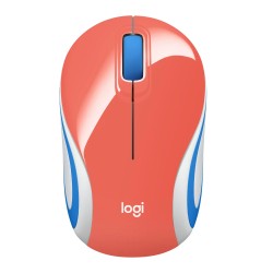 Mouse Logitech Optico USB M187 1000 DPI Inalámbrico Coral