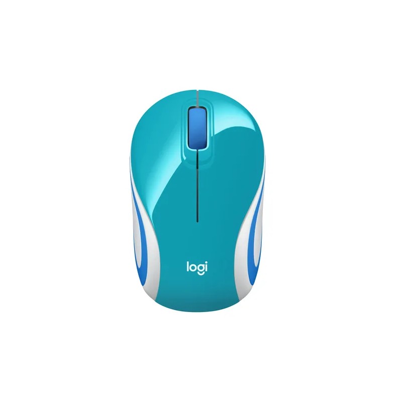 Mouse Logitech Optico USB M187 1000 DPI Inalámbrico Aqua, Blanco