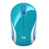 Mouse Logitech Optico USB M187 1000 DPI Inalámbrico Aqua, Blanco