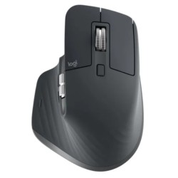 Mouse Logitech MX Master 3S optico, 7 Botones, 8000 DPI, interfaz RF inalambrico, bluetooth, 10 m, Color Grafito