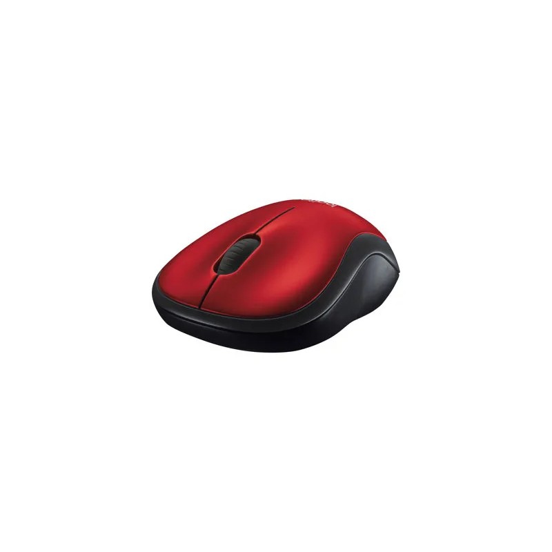 Mouse logitech M185, Inalambrico, Nano Receptor usb2.0, Rojo y Negro