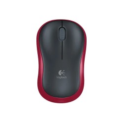 Mouse logitech M185, Inalambrico, Nano Receptor usb2.0, Rojo y Negro