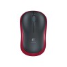 Mouse logitech M185, Inalambrico, Nano Receptor usb2.0, Rojo y Negro