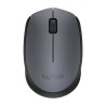 Mouse Logitech M170, inalambrico, Nano Receptor Usb 2.0, Hasta 10 Metros, Color Negro/Gris