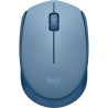 Mouse Logitech M170 Optico, 3 Botones, 1000 DPI, RF inalambrico, Bateria AA, Color Azul