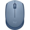 Mouse Logitech M170 Optico, 3 Botones, 1000 DPI, RF inalambrico, Bateria AA, Color Azul