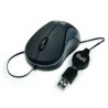 Mouse Klip Xtreme Optico USB Karbon 1000 DPI Retractil Alámbrico Negro