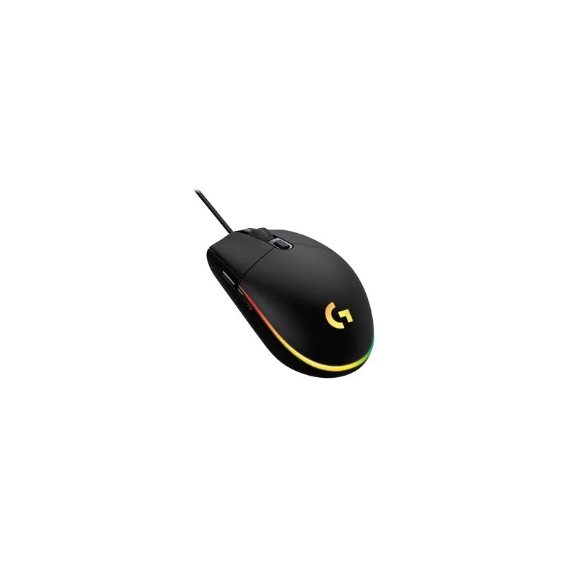 Mouse Gaming Optico Logitech G203 LightSync, 8000 Dpi, 6 Botones, Spectro RGB, Usb 2.0, Negro