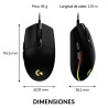 Mouse Gaming Optico Logitech G203 LightSync, 8000 Dpi, 6 Botones, Spectro RGB, Usb 2.0, Negro